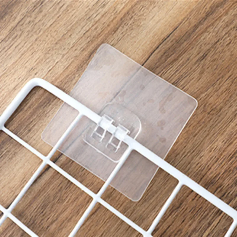 Transparent Home Acrylic Strong Self Adhesive Hooks Bathroom Kitchen Iron Claw Buckle Hanger Wall Hang Shelf Multi-Function Hook