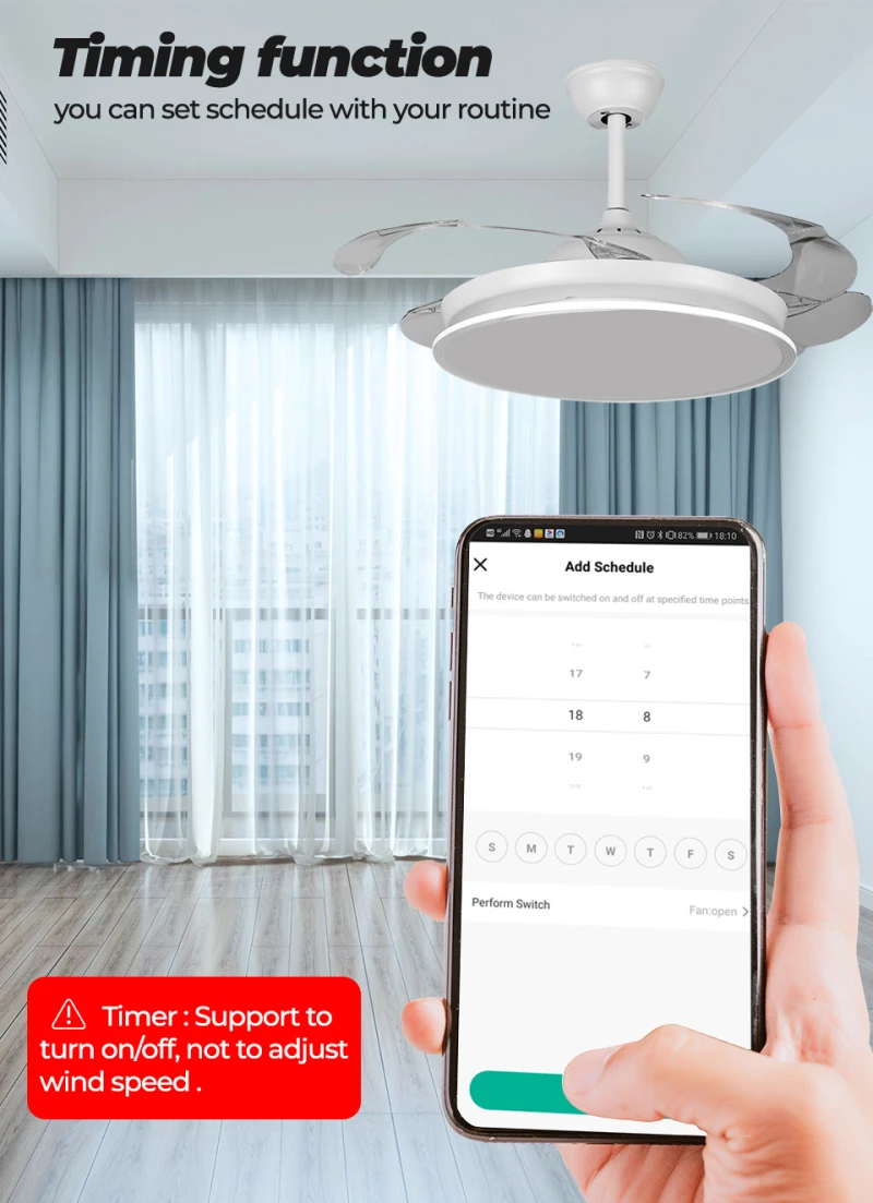 Tuya Wifi Mini fai da te Smart Fan interruttore di velocità ventilatore da soffitto Controller Smart Life APP telecomando controllo vocale funziona