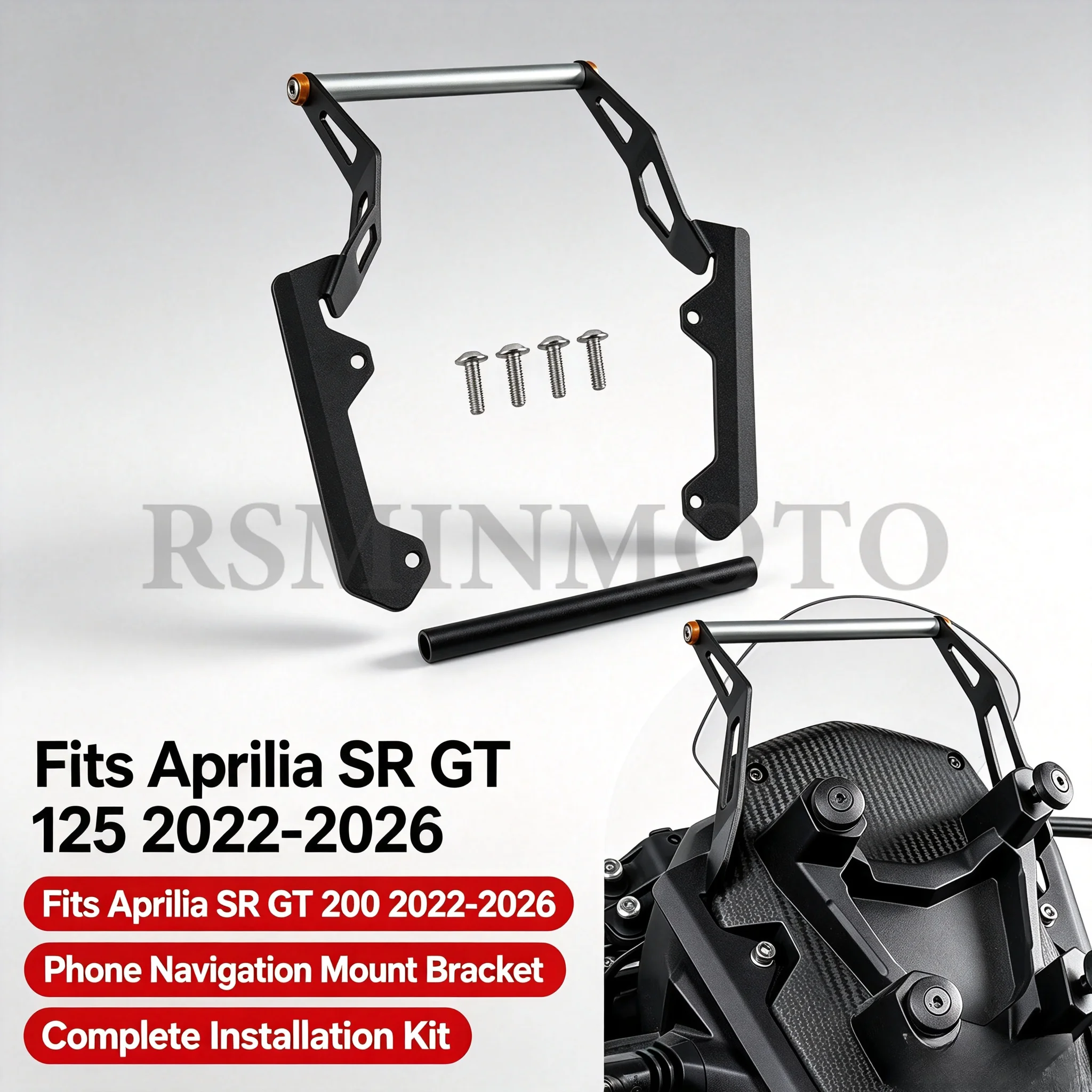 Motorcycle GT125 GT200 Navigation Bracket GPS Phone Holder Levers For Aprilia SR GT 125 200 2022 2023 2024 2025 2026