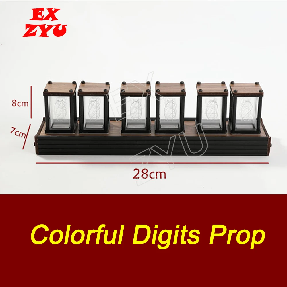Colorful Digits Prop Press Metal Buttons to Adjust Tubes to Correct Digits Password to Unlock  Escape Room EX ZYU