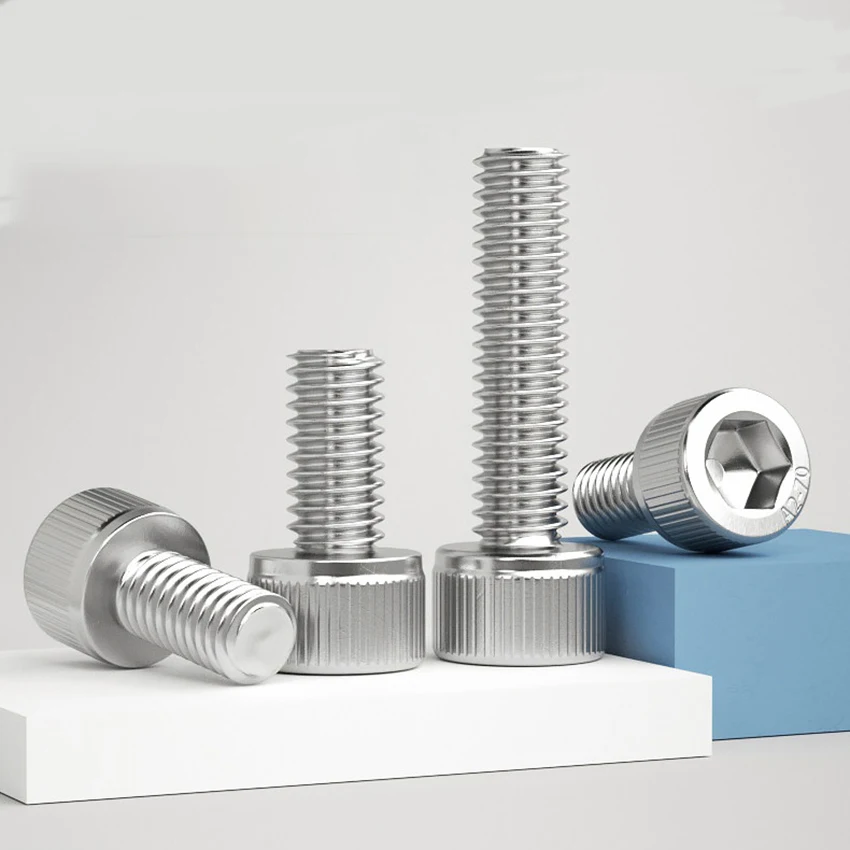 10-100pcs DIN912 A2-70 304 Stainless Steel Hexagon Socket Head Screw Hexagon Socket Bolt M1.4 M1.6 M2 M3 M4 M5 M6 M8