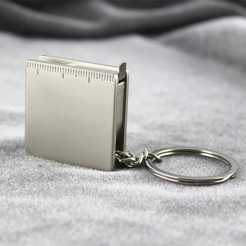 DIY Hand Gauging Tools Key Ring Pull Ruler Tape Measure Keychain Portable Measuring Tools Retractable Ruler