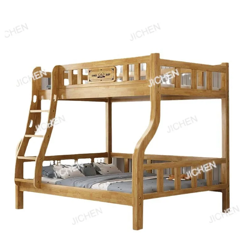 

Children's upper and lower beds Double-layer full solid wood beech oak multi-functional upper and lower bunk High and low beds
