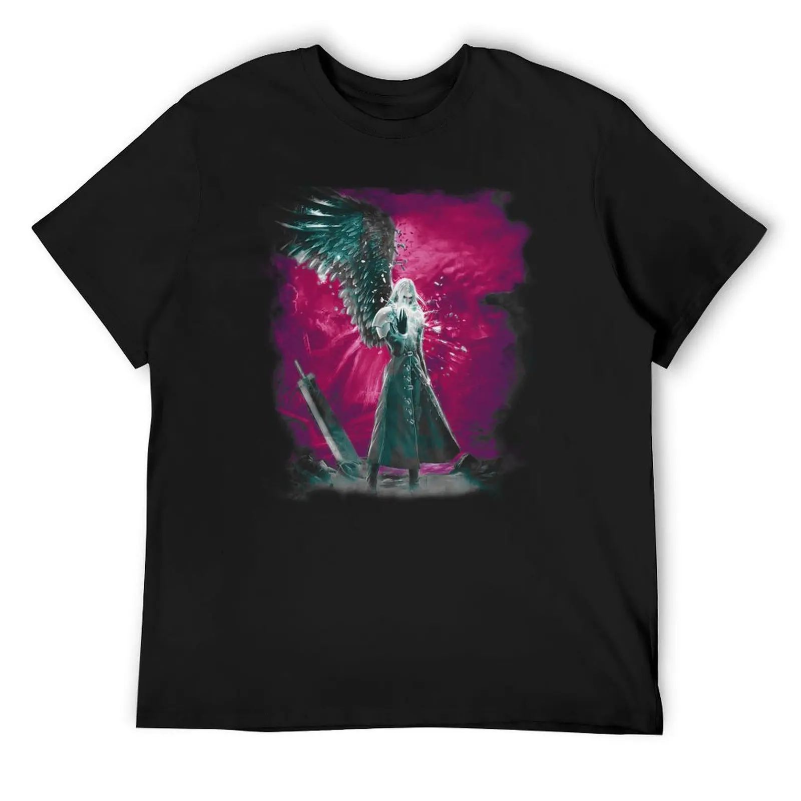 Sephiroth FF7 The One Winged Angel T-Shirt anime figures graphic shirts mens clothing