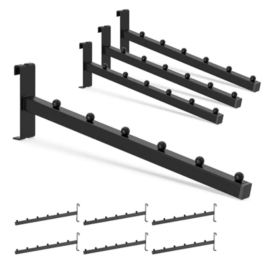 

6 шариковых крючков-водопадов с решеткой, 10 упаковок, черные пластиковые вешалки с порошковым покрытием, сверхмощные идеальные вешалки для