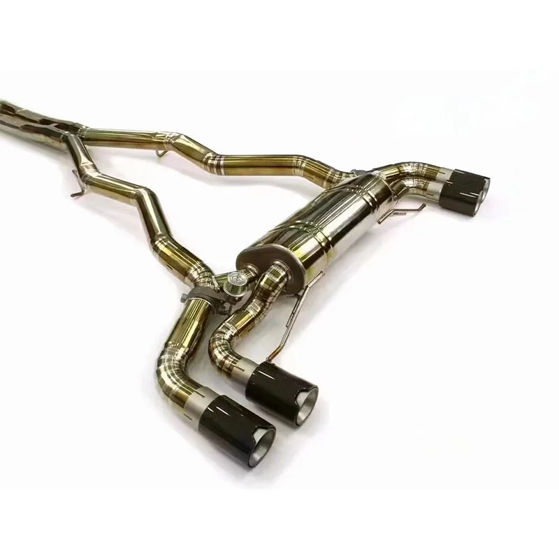 SY 2018-2023 High Performance Titanium Alloy Catback Exhaust System Titanium Blue Burnt Surface for M5 F90/M850i 4.4T