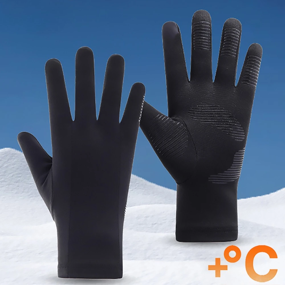 

Winter Thermal Touch Screen Gloves Windproof Non Slip Antibacterial Warm Liner for Motorcycle Scooter Cycling Outdoor Sports