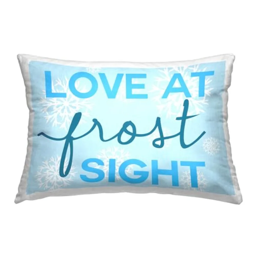 

Funny Winter Love Pun Design by Lil' Rue Throw Pillow