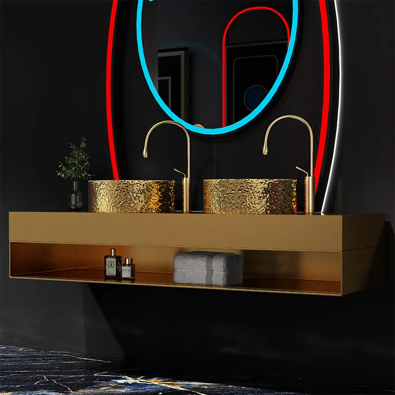 High-end water ripple 304 stainless steel countertop basin Wall-mounted washbasin Washbasin Single basin