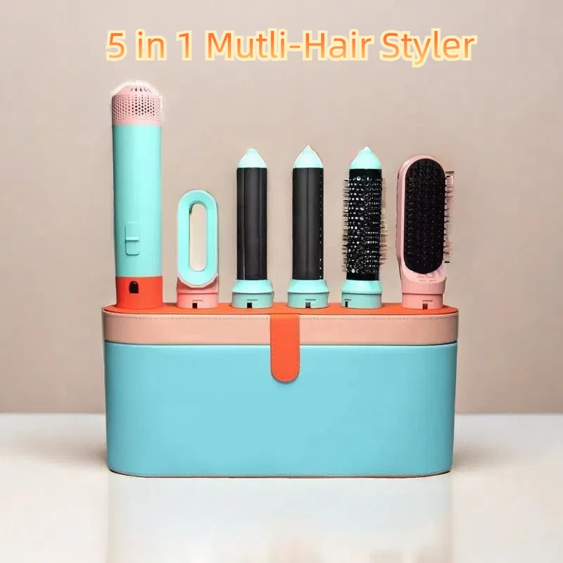 

5 in 1 High Speed Hair Styler Electric Curling Iron Hair Dryer Hair Curler With Straightening Brush Negative Ion