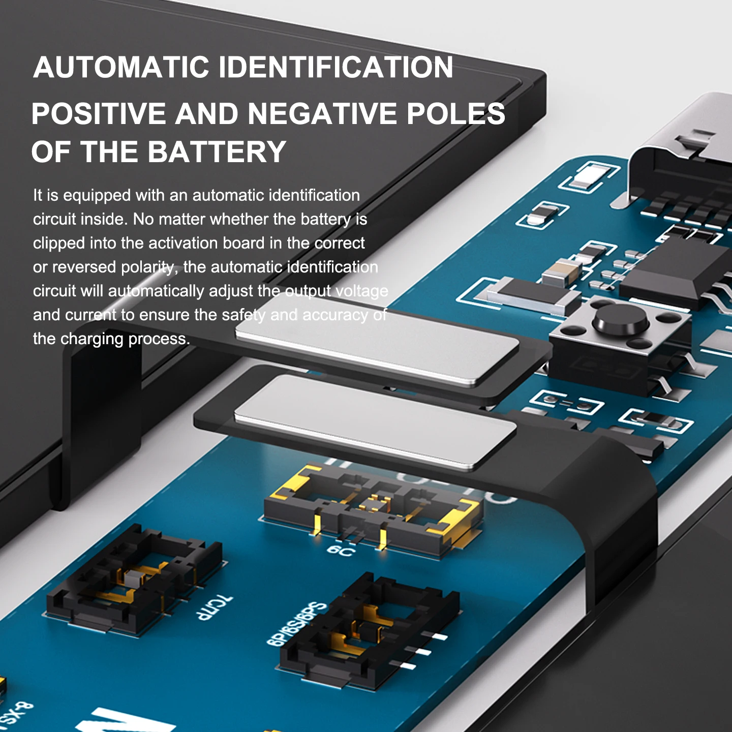 Maant M091 M092 Battery Activation Board Fast Charging Supports iPhone 6-16 Series Android One-click Battery Activation/Charging