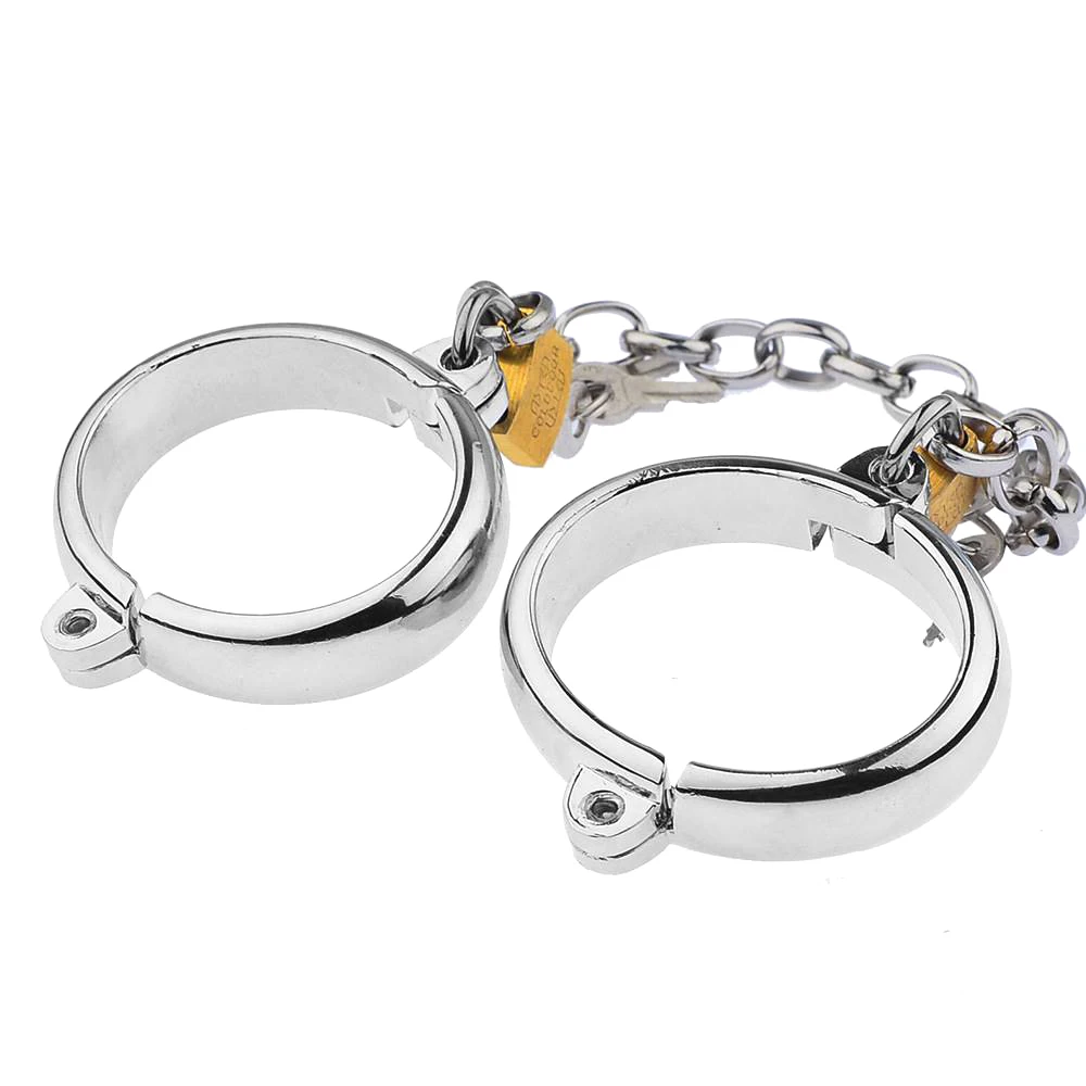 Erotic Goods for Adults Metal Handcuffs Shackles Lockable Ankle Cuffs bdsm Bondage Restraints Adult Games Sex Toys for Couples