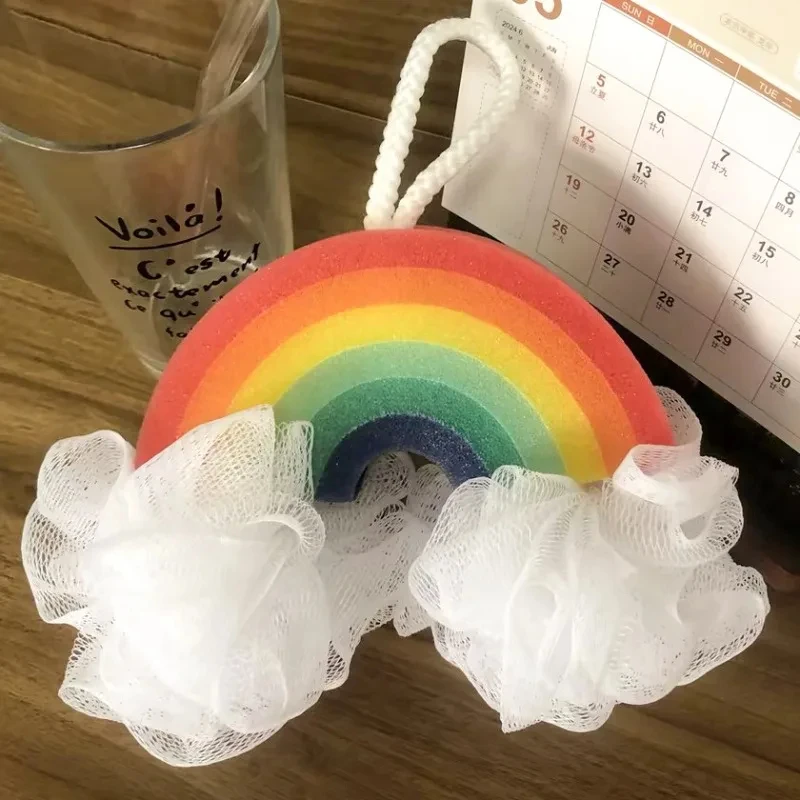 Bath Flower Ball Cartoon Cute Girl Bath Rub Children Bubble Rainbow Bath Ball