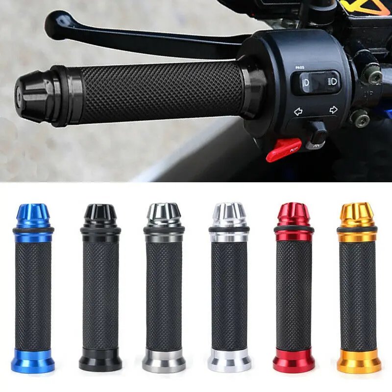 1 Pair 7/8'' 22MM Anti-Slip Motorcycle Grips Hand Handlebar Bar Grips Bicycle Rubber Mountain Cycle Handle Handlebar Bar Grips