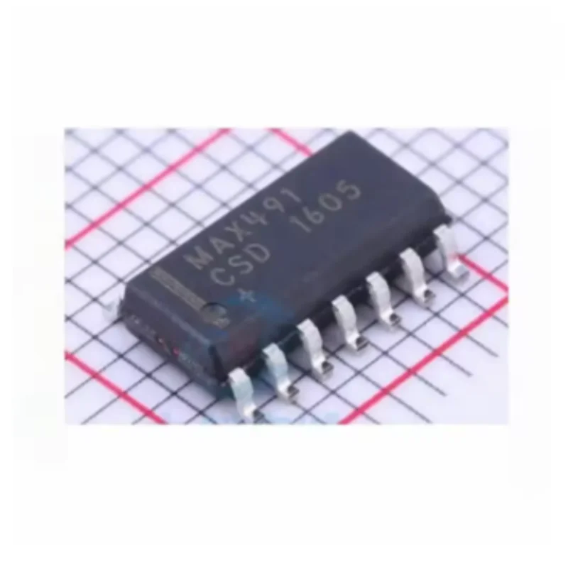 5PCS MAX491ESD  RS-485 RS-422 Transceiver Full Duplex ESD Protection 5V SOIC-14  Chip