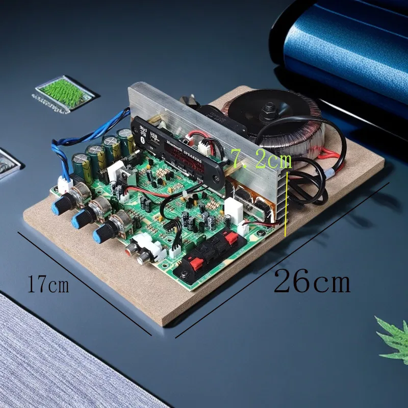 

300W8 tube pushes high-power ring cow power bluetooth board 220V finished product 2.0 fan amplifier fever DIY