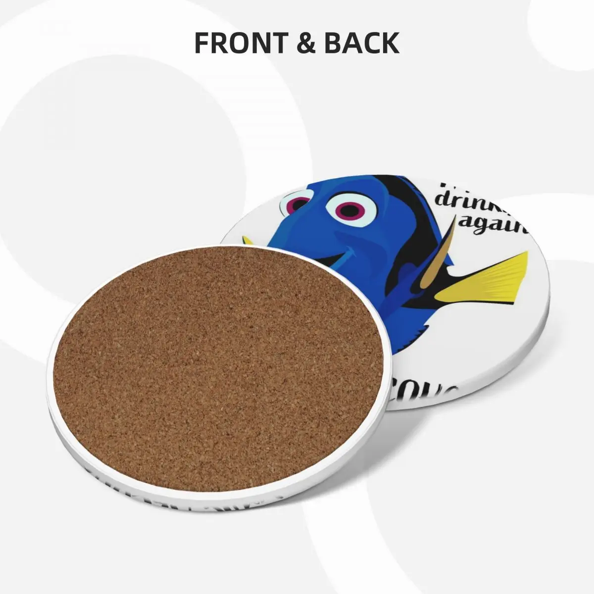 Dory I'm Never Drinking Again Ceramic Coasters (Set of 4) mat for dishes funny Coasters