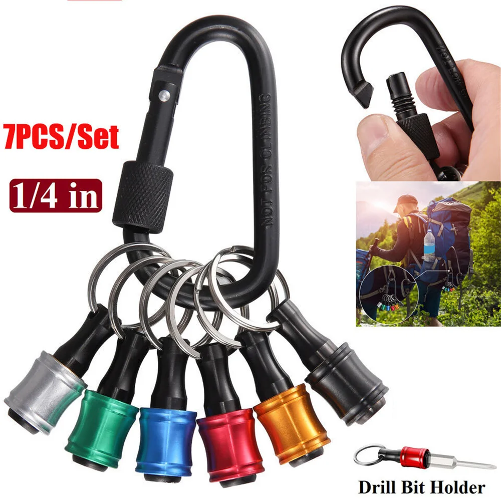 7 pz/set 1/4 "codolo esagonale cacciavite testa supporto asta di prolunga portachiavi adattatore punta da trapano sostituzione rapida