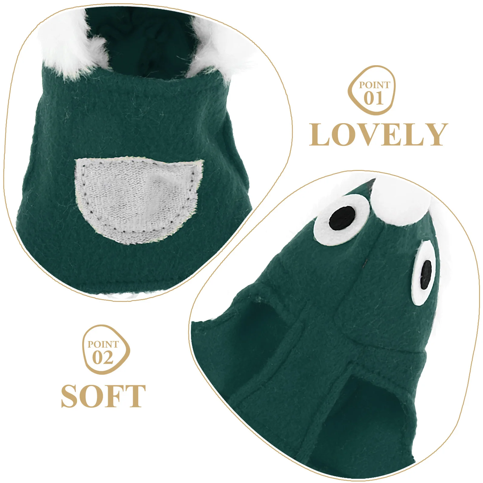 

Xmas Bird Clothes Parrot Costume Winter Apparel Christmas Party Cosplay Prop Warm Comfortable Reusable Pet Clothing