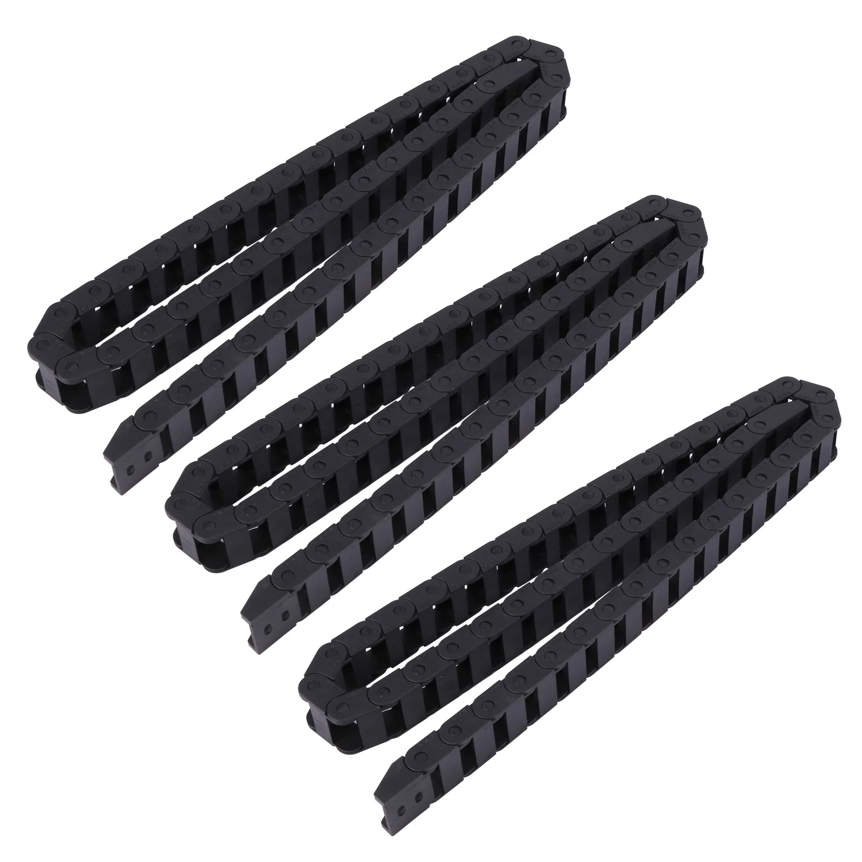 3x-10x-20mm-1m-両側開放型-プラスチック製ケーブル保護チェーン