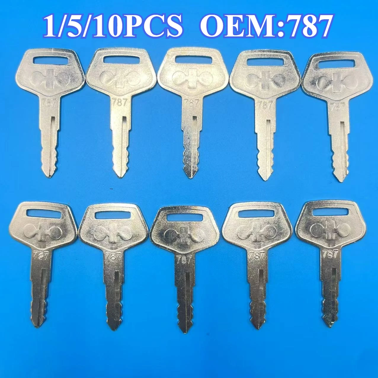 1/5/10PCS For Komatsu Heavy Equipment 787 Key Excavator Dozer Loader Backhoe Starter