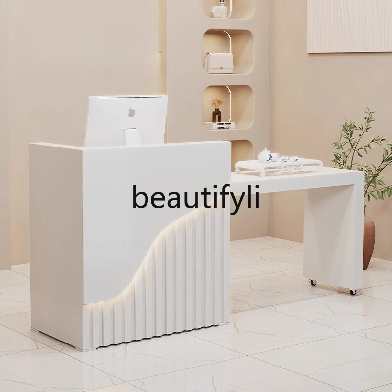 

Small Multi-Functional Telescopic Bar Counter for Women's Simple Modern Hair Salon and Clothing Store Cashier Counter