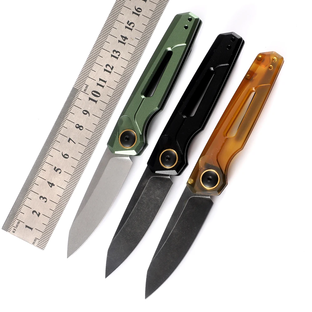 7550 Launch Aluminum Alloy CPM-154 Folding Knife Outdoor Camping Hunting Pocket EDC Utility Knife