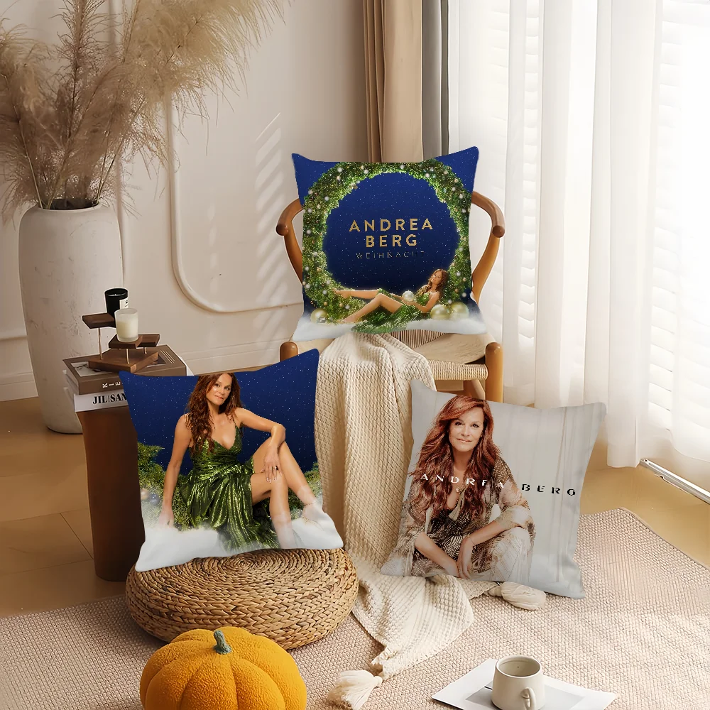 غطاء وسادة للمغنية أندريا بيرج غطاء وسادة منزلي مناسب لأريكة المكتب والسيارة مناسب لجميع المواسم