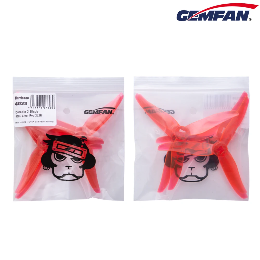 4pcs/2pairs Gemfan 4023 1.5mm 2mm 4inch 3 blade/ tri-blade Propeller Props CW CCW Compatible T-motor for FPV Racing Dron