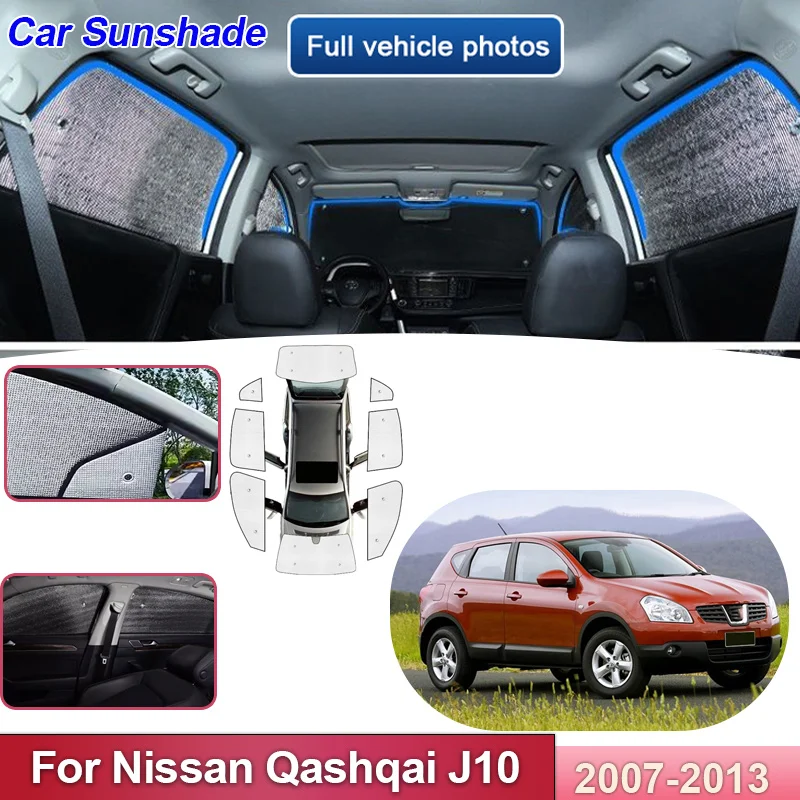 

Car Sunshades For Nissan Qashqai J10 Dualis 2007-2013 2010 2011 Anti-UV Windshield Cover Reflective Sun Visors Auto Accessories