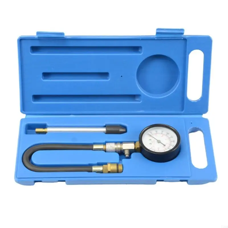 Compression Tester Gauge Set, Compression Tester Automobile Engine Compression Tester with Hose,M14  Adapter