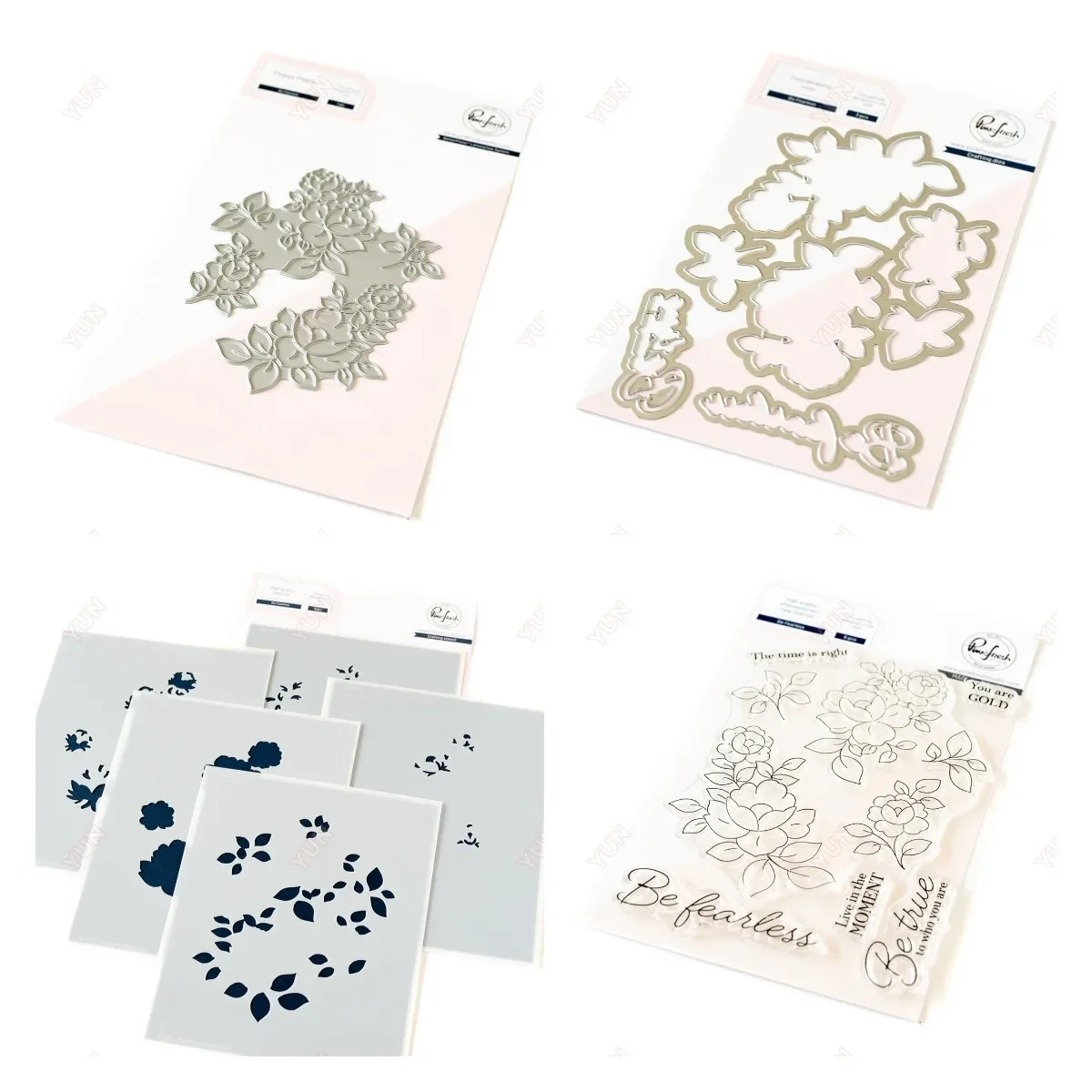 

New Crafts Molds Be Fearless Die Set Clear Stamps Stencils Hot Foil Plate DIY Scrapbook 2024 Supplies Festivals Fustelle Albums