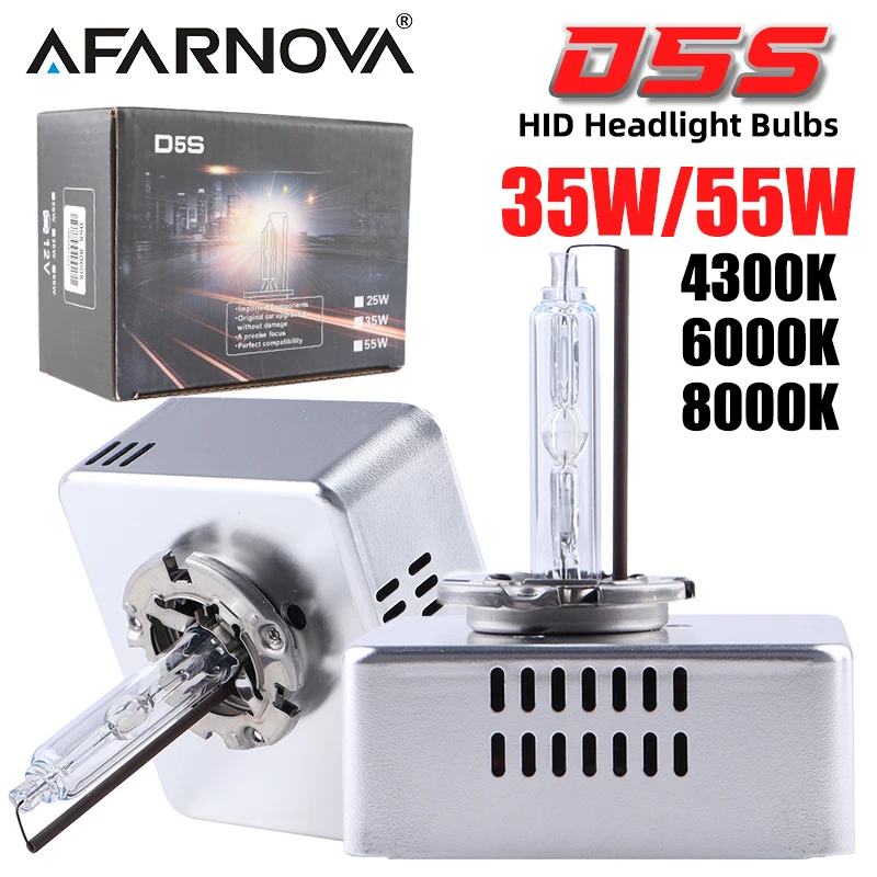 2PCS 35W 55W D5S Xenon HID ไฟหน้าหลอดไฟ D5s ไฟหน้ารถหลอดไฟ HID High Bright 4300k 6000k 8000k Auto Original ไฟหน้า