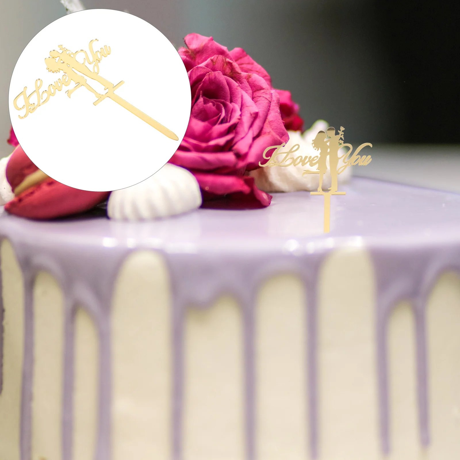 10 قطعة كعكة عيد الحب يختار الاكريليك كب كيك القبعات العالية احتفالية زينة الحفلات الزفاف قطاعات الكيك كعكة احتفالية يختار