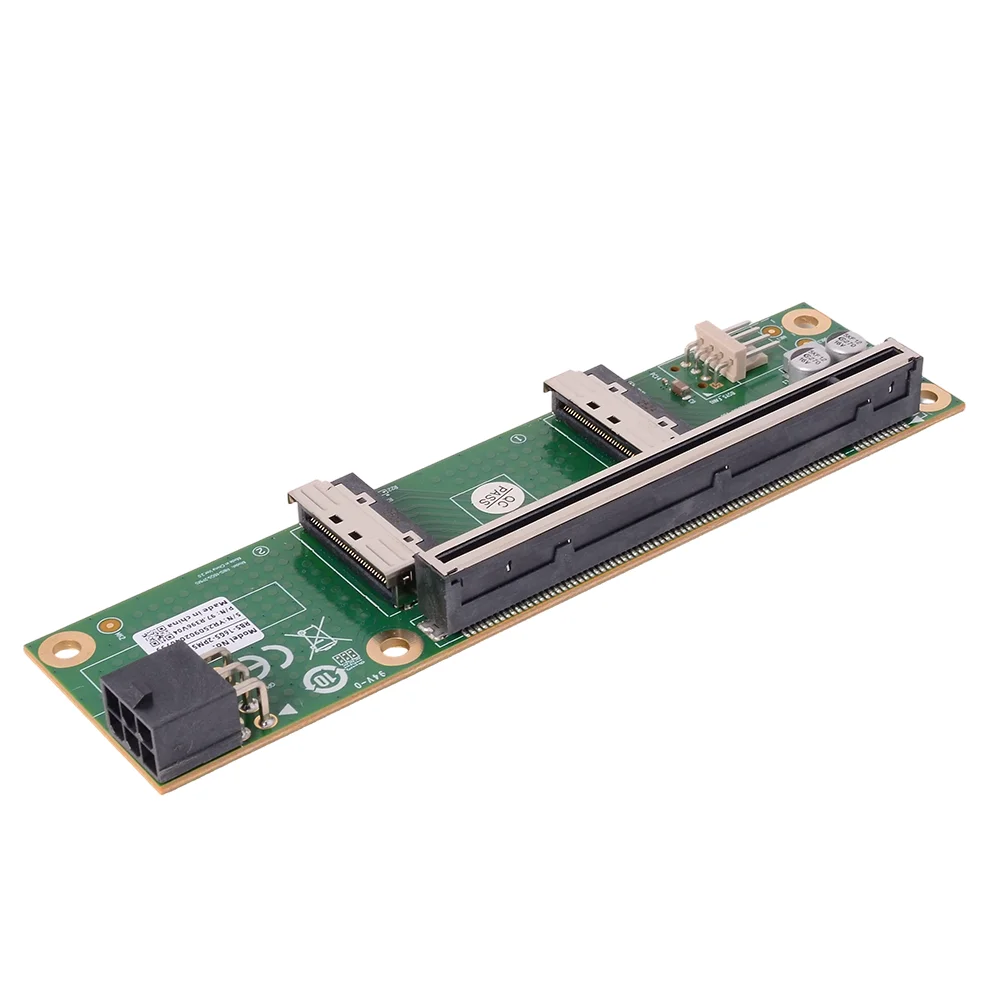 PCIe 4.0 5.0 16x для SlimSAS MCIO Split Card SFF-8654 Базовая пластина с одним слотом для графического процессора, внешний кабель-адаптер расширения