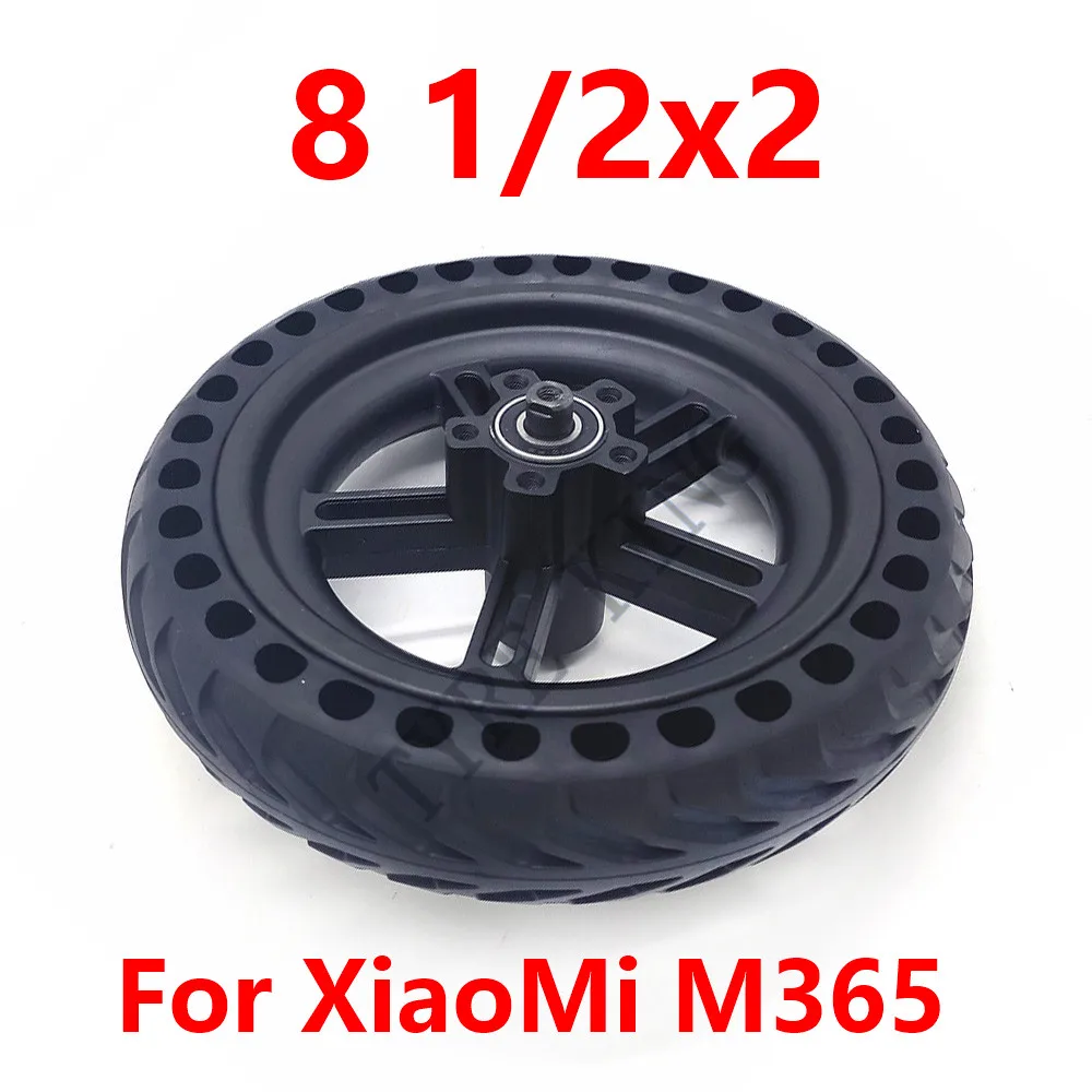 8.5 Inch for Xiaomi Mijia M365 Electric Scooter Rear Wheel Explosion-Proof Tire 8 1/2x2 Solid Tyres Non-Pneumatic Wheel Rim