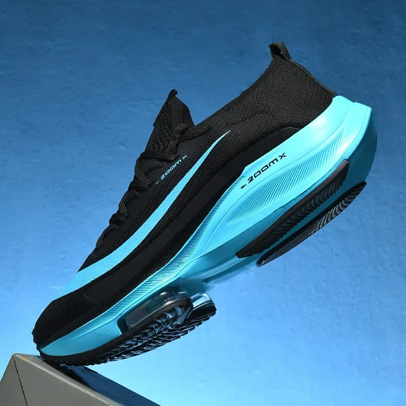 Men's Running Shoes with Air Cushion Carbon Plate Women's Lightweight Outdoor Sports Sneakers for Jogging Gym Training Couple