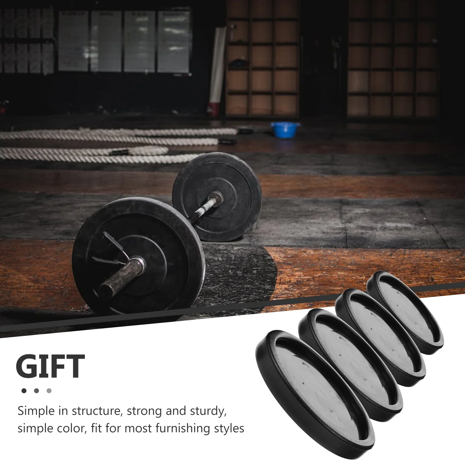 

4pcs Fitness Floor Protectors Heavy Duty Caster Cups Non Slip Gym Mats Durable Anti Scratch Round Pads niture Coasters