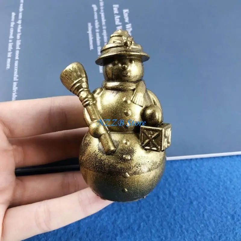 

T21F Diy Crystal Drop Gypsum Abrasive Stereo Christmas Snowman Mold