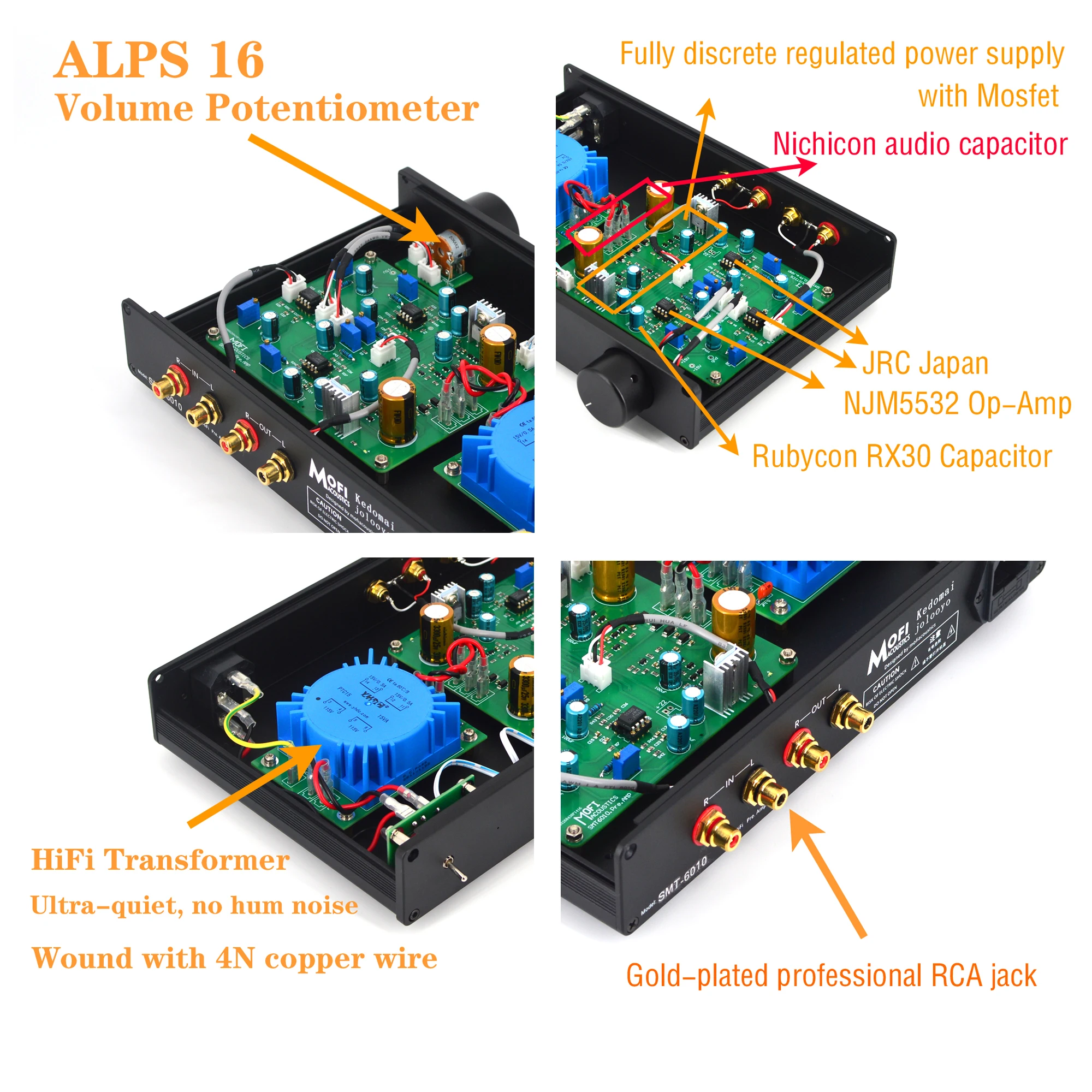 Gestalten Sie reinen audiophilen Klang mit klassischen Benchmark-Schaltungen – MOFI SMT6010 Hi-Fi-Vorverstärker – Detail 6