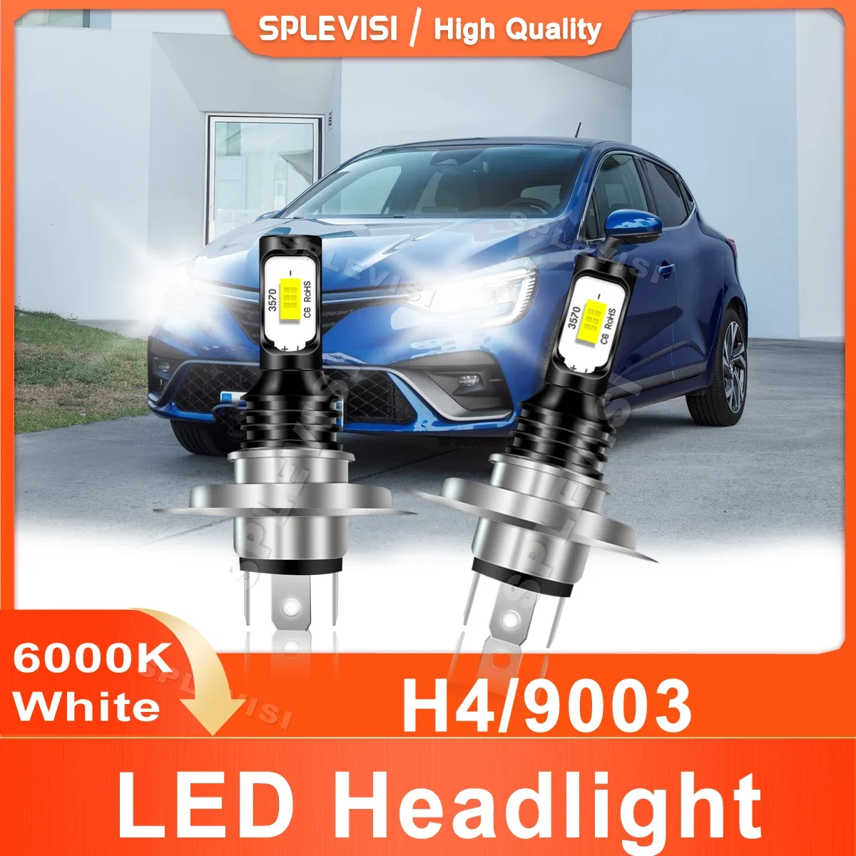 Farol LED para Renault Trafic, feixe alto e baixo, branco brilhante automático, 2 Faros, H4, 9003, 70W, 8000LM, 2014, 2015, 2016, 2017, 2018