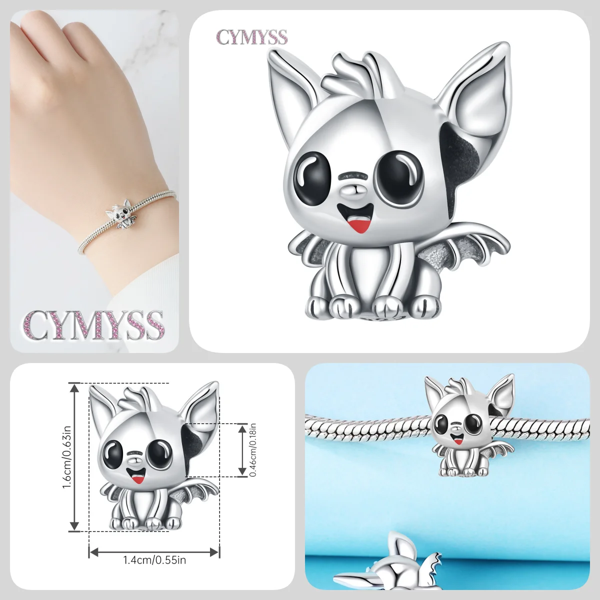 925 Sterling Silber Niedlicher Kuckucksuhr-Charm Kürbis-Perlen DIY Halloween Anhänger Schmuck Geschenke für Frauen & Mädchen Halloween-Party – Detail 16