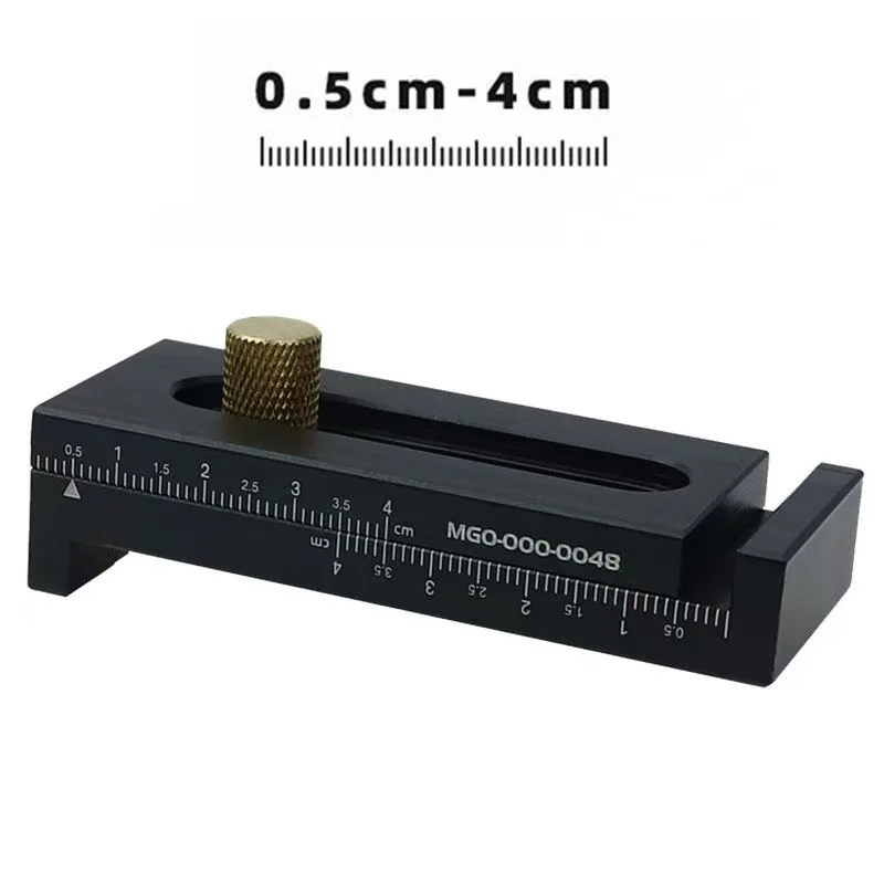 Woodworking Table Saw Gaps Gauge Movable Measuring Block Line Sawtooth Ruler 5-40mm Mortise and Tenon Tool Depth Measuring Ruler