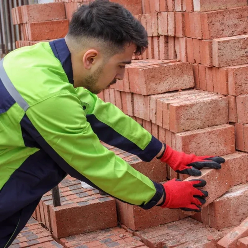 20 قطعة قفازات العمل الآمنة PU المغلفة قفازات متماسكة سلس مع قبضة مطلية بالبولي يوريثين للرجال أدوات تجميع البناء المنزل