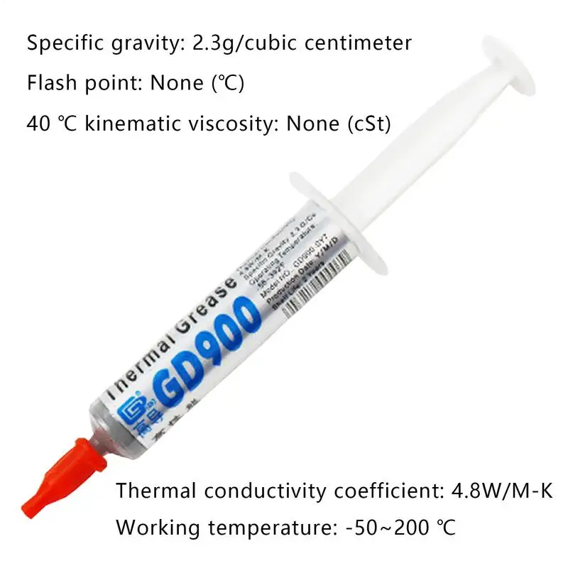 Thermal Conductive Grease GPU Thermal Paste Non-Conductive Heatsink Paste for CPU GPU High-Performance CPU Coolers Heat Grease