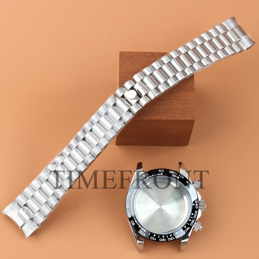 40MM Watch Case Solid Bottom Cover Dive Waterproof For Daytona Chronograph Model VK63 VK64 Movement Modified Replacement Part