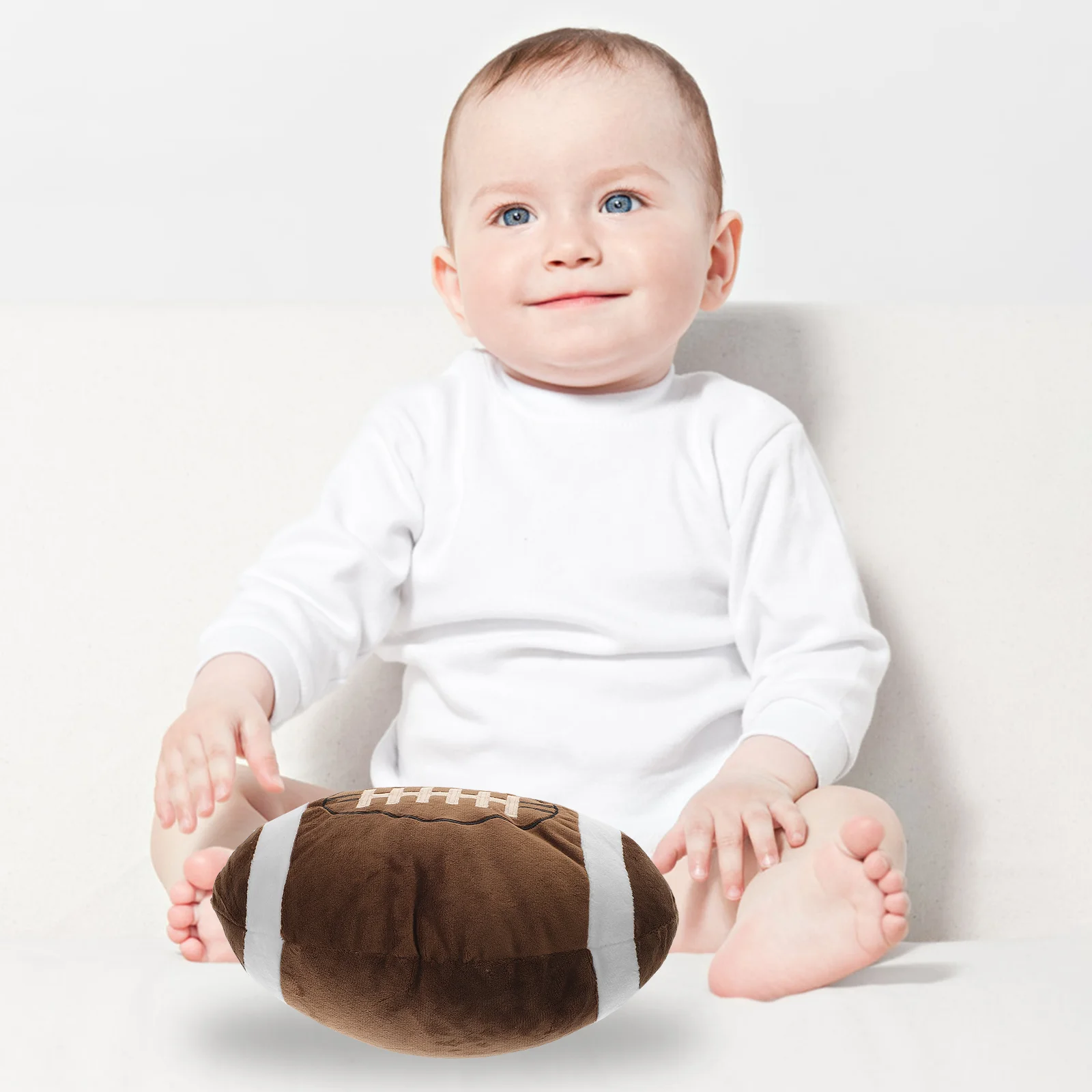 Plush Ball Toy Stuffed Football Pillow Winter Sports Themed Pillow Boy Birthday Gift Football Toy