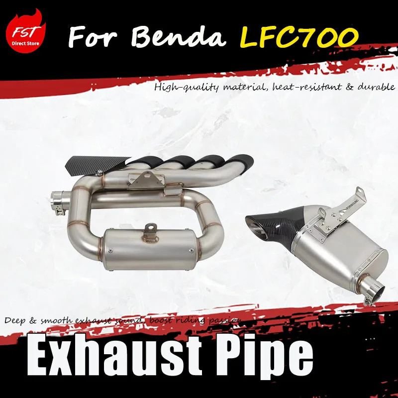 

For Benda LFC700 Rear Exhaust Kit - Four-outlet exhaust system with concealed carbon fiber Scorpion exhaust pipe at the rear.
