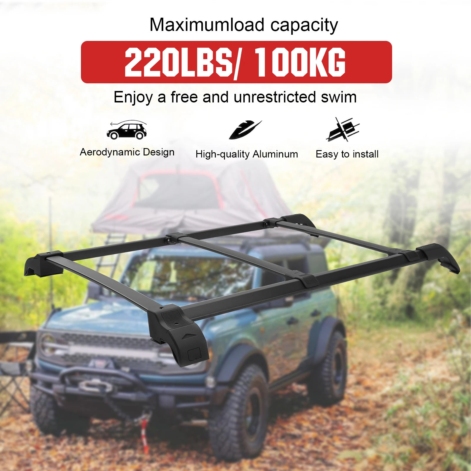 

Для Ford BRONCO расширенный багажник на крышу, легкий грузовой багажник на крышу, устойчивый к ржавчине расширительная платформа на крышу, модификация рамы багажа