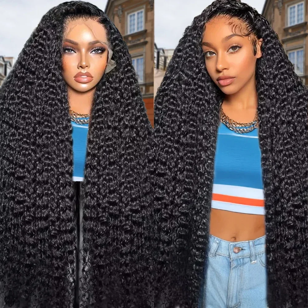 Deep Wave 13x6 13x4 HD Lace Frontal Human Hair Wig Brazilian Curly Water Wave Lace Front Human Hair Wigs For Women Pre Plucked